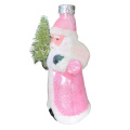 Manufacturers promotional Hand blown craft Christmas glass Santa Claus ornament hanging Holiday decorations Party Supplies